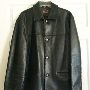 GIAN FABIO FERRI MEN LEATHER JACKET SIZE M